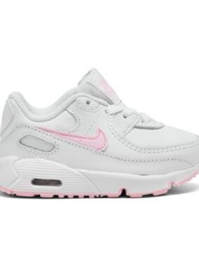 Toddler Girls Air Max 90 LTR Casual Sneakers Size 6C White and Pink Lace up